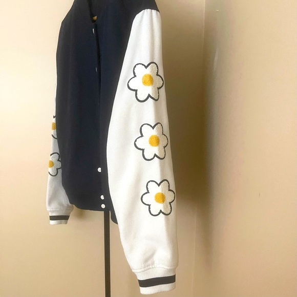 PacSun Varsity Jacket with Floral Sleeves - Picture 3 of 9